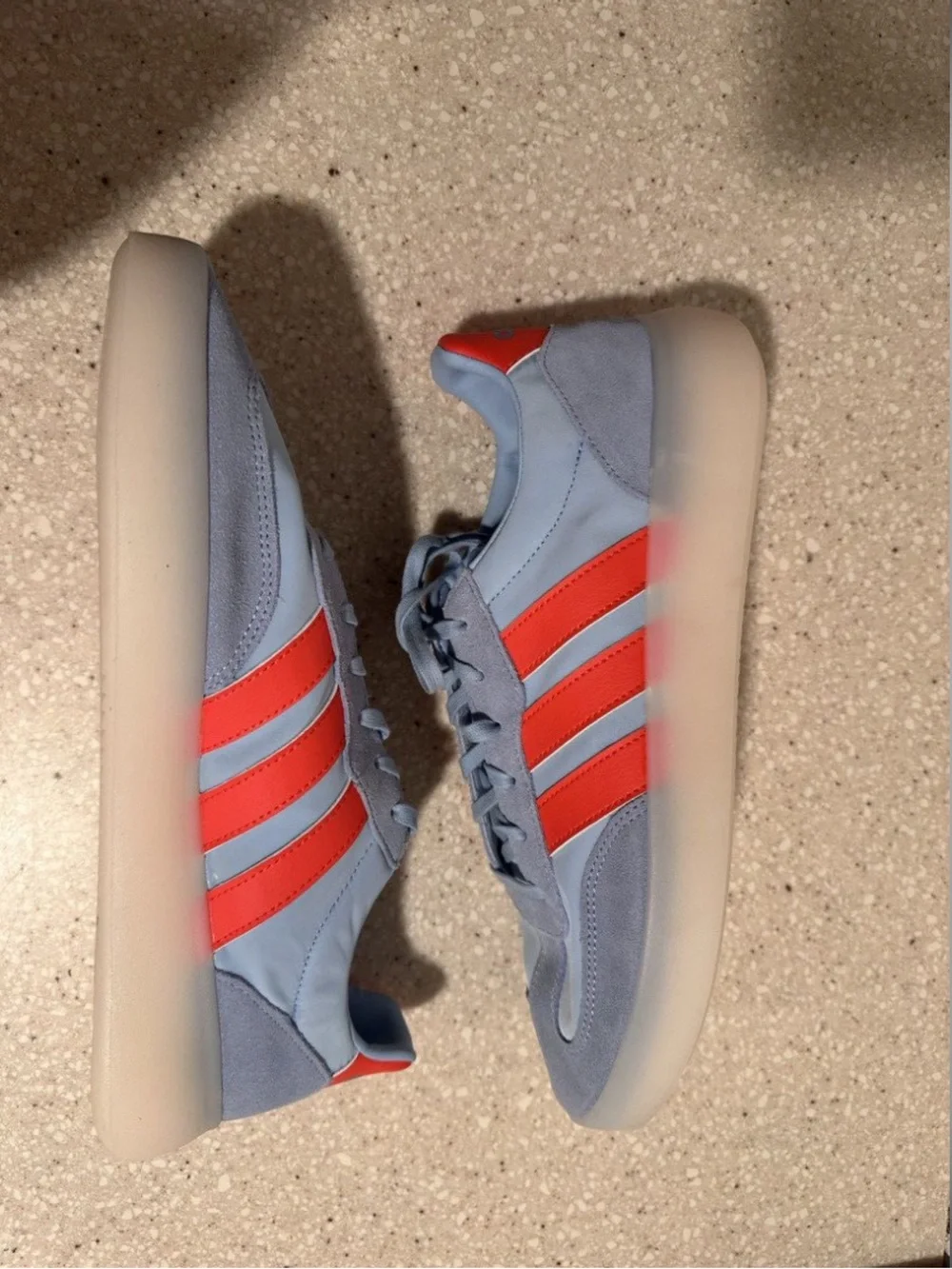 adidas Men’s Barreda Decode Clear Sky Bright Red Core White Skate Sneakers 11.5